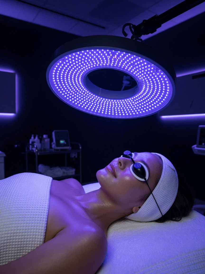 LED light therapy for calm and recovery