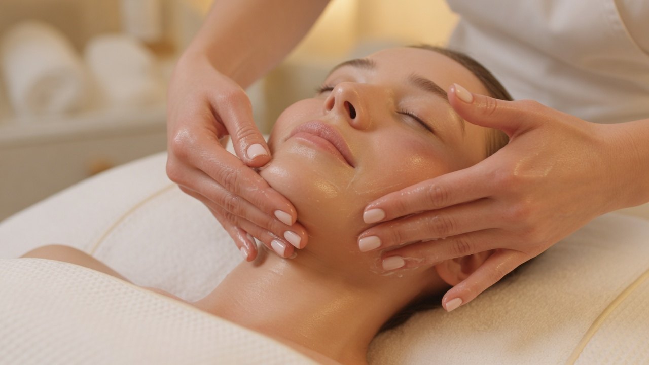 Neck and jawline sculpting massage