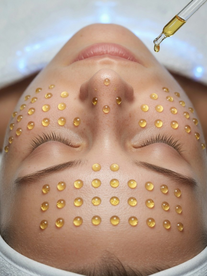 Hydrating serum applied for a glass-skin glow